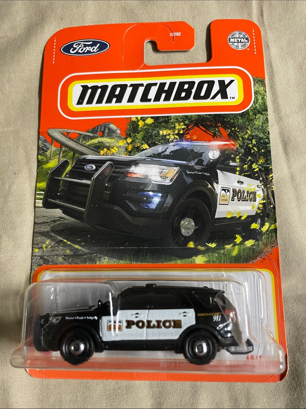 Matchbox Ford Black & White Police SUV Toy Vehicle